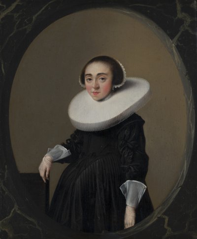 Portrait of Anna Hooftman by Hendrick Gerritsz Pot